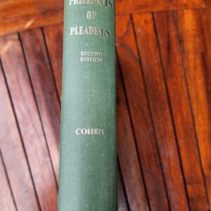 Cohen: Amler?s Precedents of Pleadings: 2nd Ed: 1967: Butterworths